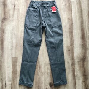 SPANX Stretch Twill Straight Leg Pants, Womens, Hazy Blue Grey Size XS, NEW